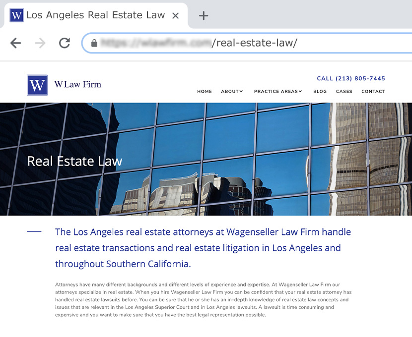 Specialized Page For Real State Law