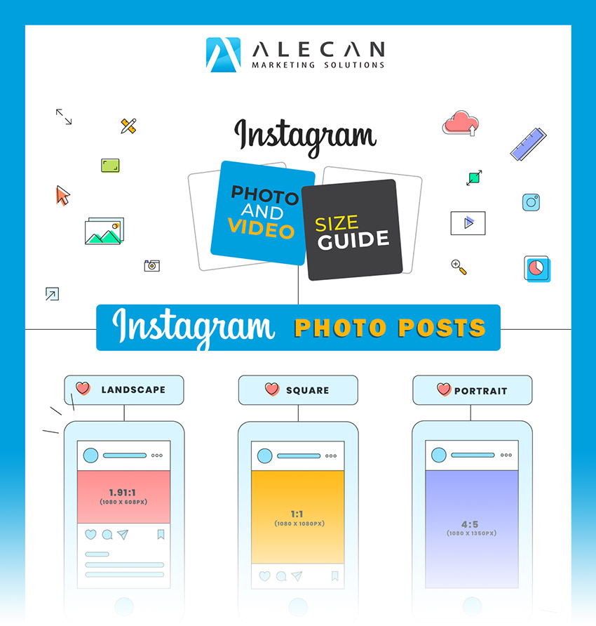 Instagram Photo and Video Dimensions Infographics