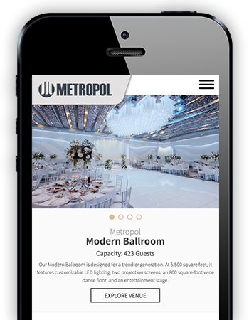 Metropol Banquet Hall - Mobile Website