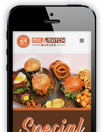 Mix & Match Burger - Mobile Website