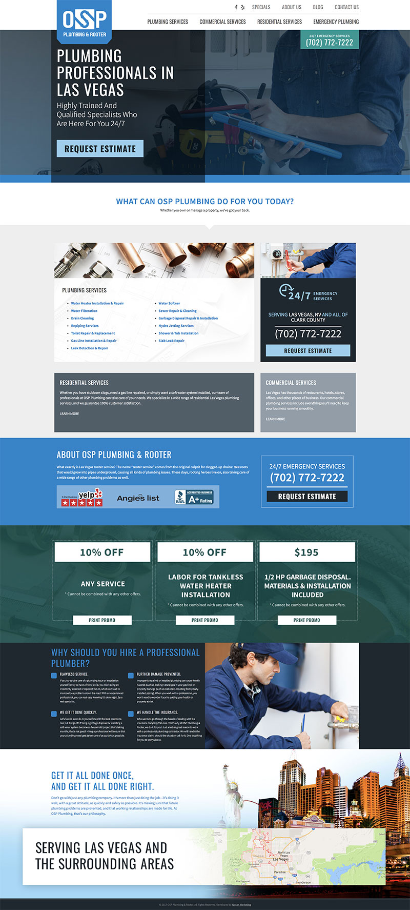 OSP Plumbing & Rooter - Website